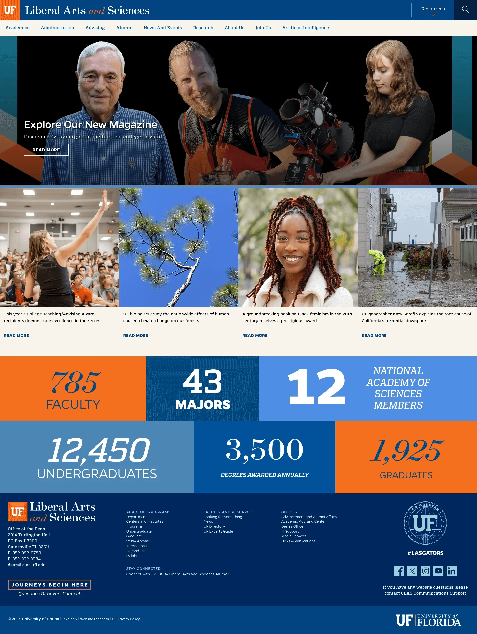 We built the web infrastructure for CLAS, University of Florida