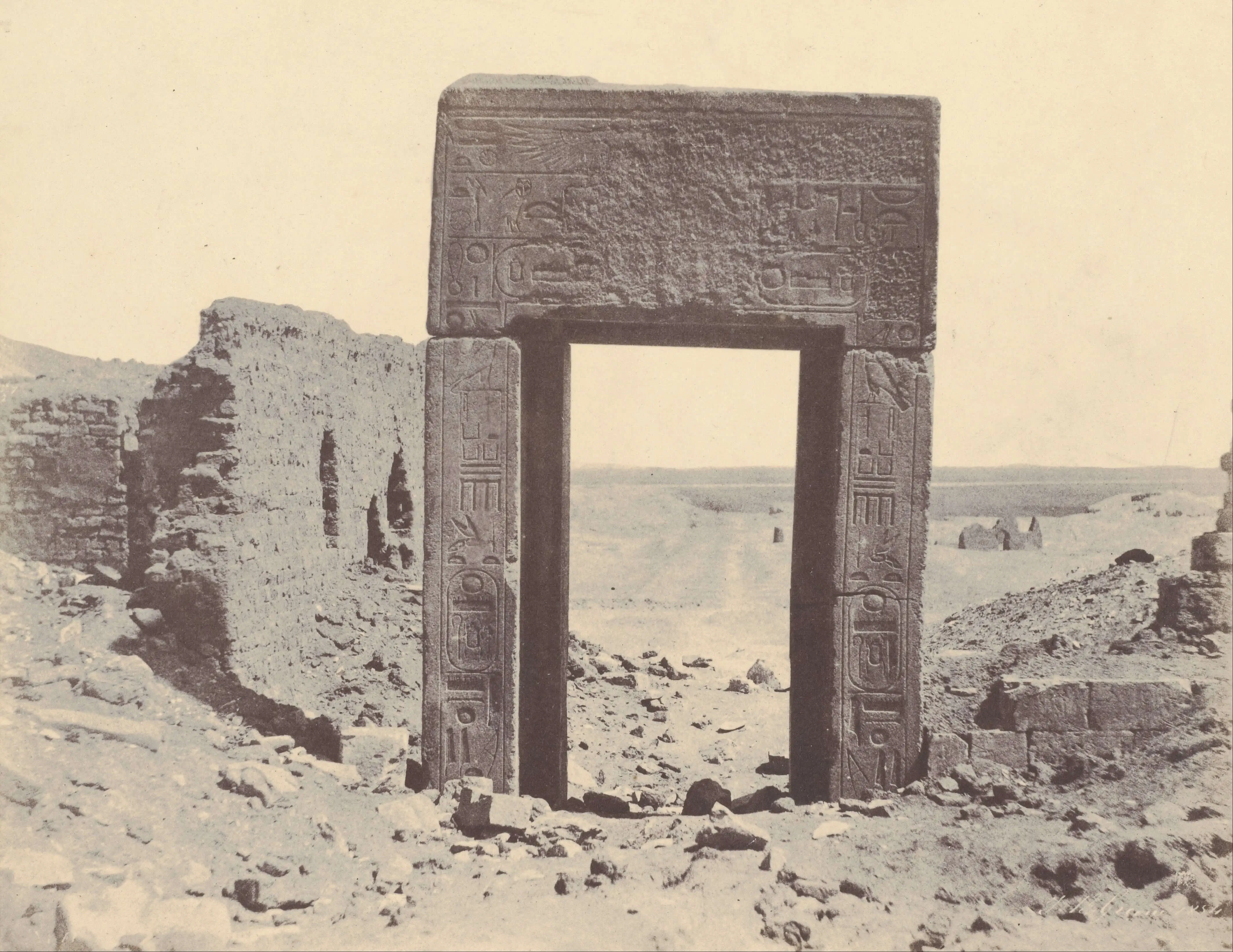 El Assasif, Porte de Granit Rose, No. 2 by John Beasley Greene 1853–1854