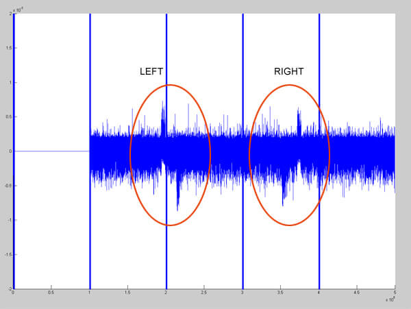 Raw data including noise